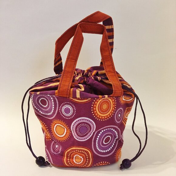 Purse Wallet Key Chain Avon Draw String Handbag Dragonfly Clutch Ungaro Logo - Picture 2 of 15